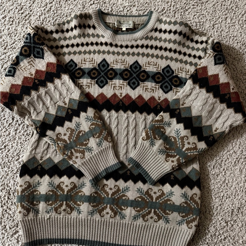 Pendleton Geometric Pattern Crewneck Sweater - Multicolor